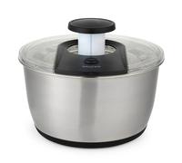 Salter Expert Salad Spinner - 6 Litre, Dual Purpose Bowl with Drainer, Wash, Dry & Serve, Lettuce Dryer, Lockable Pump for Easy Storage, Non-Slip Base, Add Dressing, Healthy Eating, Kitchen Spinner