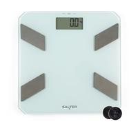 Salter Glass LCD Analyser Scale White - Size: 30.2 x 1.94 x 30.2 cm - Wilko