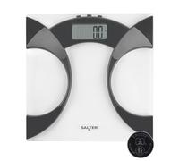 Salter Glass Analyser Bathroom Scale - Digital Bodyweight & Body Fat Scale, 160kg/25st, Athlete Mode, 4 User Memory, LCD Easy to Read Display, Step On Instant Readings, Includes Carpet Feet & Battery