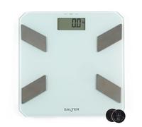 Salter Glass Analyser Bathroom Scale - Electronic Digital Bodyweight, Body Fat, Body Water Scale, 180kg/23st 3lb, LCD Easy To Read Display, 9 User Memory, Step On Instant Readings, Includes Batteries