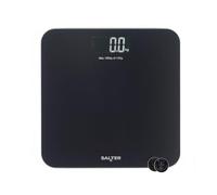 Salter Digital Bathroom Scale - Electronic Digital Bodyweight Scale, 180kg/28st 3lb, LCD Easy To Read Display, Step On Instant Readings, Includes Batteries, Textured Brushed Glass Platform, Black