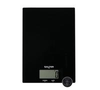 Salter Glass Electronic Kitchen Scale 5 Kg Digital Scale, Black Glass