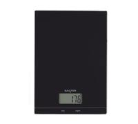 Salter Glass Electronic Kitchen Scale, Digital Food Scale 5 Kg | Add & Weigh tare function, Aquatronic for liquids, Tempered glass platform, Easy wipe clean surface, Clear LCD display