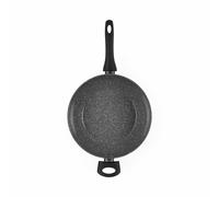 Salter Go Green Thermo Collar 28cm Wok - Heat Indicator Technology, PFAS-Free, Induction Suitable, Tempered Glass Lid with Steam Vent, Ceramic Non-Stick Coating, Soft Touch Handles, Forged Aluminium