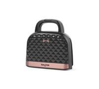 Salter Handbag Toastie Maker - Sandwich Toaster, Non-Stick, Deep Fill Snack Maker, Cook 2 Toasted Sandwiches, 4 Slice Grill Press, Automatic Temperat