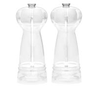 Salter BW12949EU7 Harper Set - Salt & Pepper Ceramic, Spice Mills with Adjustable Fine to Coarse, Twist to Grind Universal Mechanism, Transparent Acrylic Body, Clear