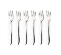Salter Harrogate Dessert Fork Set of 12 - 18/0 Stainless Steel Cake Forks, 19cm Height, Pastry Cutlery Set, Mirror Polish Finish Flatware, Tableware for Home, Restaurant, Kitchen, Dishwasher Safe