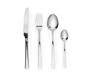 Salter Harrogate Kendal Cutlery Set, 16 Piece, 18/10 Stainless Steel | 4 Place Settings, Mirror Polished Finish, Dishwasher Safe, Includes Knives Forks Dessert Spoons Teaspoons, Gift Box
