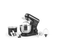Salter Optimix Stand Mixer & Ice Cream Maker - Electric Whisk, Digital Display & Timer, Sorbet Machine, Ice Cream Bowl with Churner, 5L Capacity, Stainless Steel, 6 Speeds, Various Attachments, 1200W