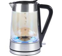 Salter Illuminating Iridescent Glass Kettle - 1.7L, Blue LED Illumination, Easy