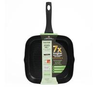 Salter Jewel Hex 28 cm Griddle Pan - 7 x Tougher Than Standard Non-Stick*, Diamond-Effect, PFOA-Free, Induction Suitable, Hi-Low Technology, Corrosion & Scratch Resistant Aluminium, Dishwasher Safe