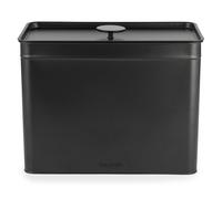 Salter Kuro Bread Bin With Lid ? Carbon Steel Large Bread Box, 33.8 x 18.8 x 26.3cm, Long Lasting Freshness, Space Saving Kitchen Storage For Bread,