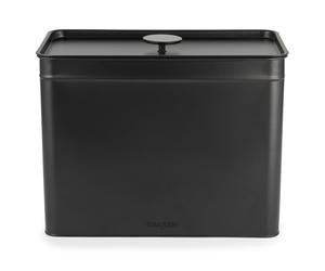 Salter Kuro Bread Bin With Lid ? Carbon Steel Large Bread Box, 33.8 x 18.8 x 26.3cm, Long Lasting Freshness, Space Saving Kitchen Storage For Bread,
