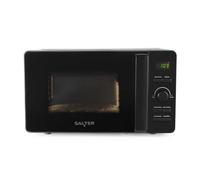 Salter Kuro Digital Microwave 20 L 800 W Solo Freestanding, Matte Black | Digital Display, 60-Minute Timer, Time/Weight Dial, Express Cook, Defrost Function, 27 Cm Glass Turntable, Worktop Size