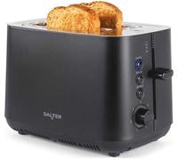 Salter Kuro 2-Slice Toaster - High-Lift Eject, 7 Browning Levels, Defrost/Reheat/Cancel Functions, Removeable Crumb Tray, Wide Slots, 925W Power, Self-Centring Function, Modern Design, Black