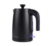 Salter Kuro Electric Kettle 1.7L 3000W Rapid Boil Matte Black | 360 Degree Swivel Base, Flip-Top Lid, Boil-Dry Sensor, Automatic Shut Off, Limescale Filter, Water Level Window
