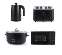 Salter Kuro Kitchen Appliance Set - Kettle Toaster Microwave Slow Cooker Set