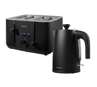 Salter Kuro Kitchen Set Kettle Toaster Black