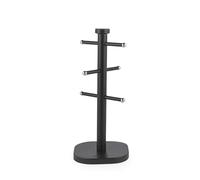 Salter Kuro Mug Tree - Carbon Steel Cup Holder for Kitchen Countertop Tabletop, 6 Branch Display Stand for Coffee Mugs/Tea Cups, Freestanding Sturdy Steel Storage Rack, Black