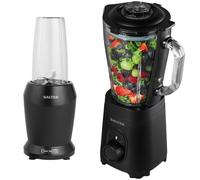 Salter Kuro NutriPro 1000 & Glass Jug Blender Set Smoothie Maker Black