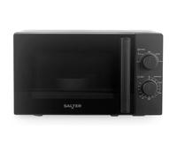 Salter Kuro Solo Microwave Oven 20L 800W Manual Dial Black Turntable Countertop