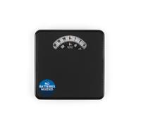 Salter Large Dial Mechanical Scale - Compact Bathroom Scale with Analogue Display, 133kg Capacity, 0.5 kg Precision, No Batteries Required, Body Weighing Scale, Black
