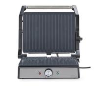 Salter Large Health Grill EK5857SSC - Panini Maker with Ceramic Non-Stick Plates, PFAS-Free, Flat Open 180, Drip Tray, 2000W