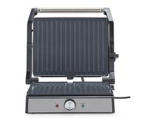 Salter Large Health Grill - Electric Panini Maker, Sandwich Toaster, Non-Stick Ceramic Plates, Opens Flat (180°) for Extra Cooking Space, PFAS-Free, Drip Tray, Adjustable Temperature, 2000W, EK5857SSC