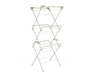 Salter LASAL71717W2EU7 Warm Harmony Clothes Airer - Large Indoor Laundry Dryer, 15m Drying Space Over 3 Tiers, Collapsible, 4 Fold-out Hooks For Up To 28 Extra Items, Holds Up to 7kg Of Wet Washing