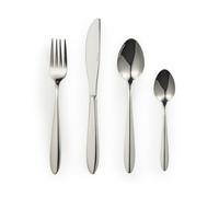 Salter Leyland 16-Piece Cutlery Set - 18/0 Stainless Steel Flatware Set, Service for 4, Dishwasher Safe, Mirror Polish Flatware/Silverware Set with Knives, Forks & Spoons, Easy to Clean, Silver