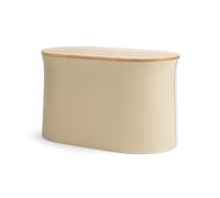 Salter Malmo Bread Bin, Beige Nordic Bread Bin for Kitchen Worktops, 12 L Capacity Metal Bread Storage for Bread, Bagels & Pastries, Durable & Easy to Clean Food Caddy