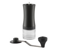 Salter Manual Coffee Grinder - Includes Cleaning Brush, 25g Bean & 30g Powder Capacity, Easy Clean, Compact & Portable Design, Ceramic Grinding Burr, for French Press, Filter, Espresso Machine, Black