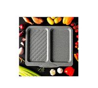 Salter Marblestone 40 cm Baking Tray - Non-Stick Dual Oven Tray, 2 Sections for Cooking, Roasting & Baking, Split Baking Sheet, Lightweight Carbon Steel, Easy Wipe Clean, Oven Safe to 220°C, PFOA Free