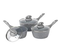Salter Marblestone 3Pc Pan Set - Grey, Grey