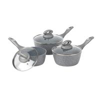 Salter Marblestone 3 Piece Saucepan Set: 16cm, 18cm, 20cm, Non-Stick
