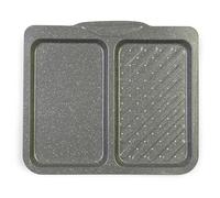 Salter Marblestone 40 cm Baking Tray - Non-Stick Dual Oven Tray, 2 Sections for Cooking, Roasting & Baking, Split Baking Sheet, Lightweight Carbon Steel, Easy Wipe Clean, Oven Safe to 220°C, PFOA Free