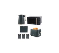 Salter Marino 4Pc Kitchen Set- Kettle 2-Slice Toaster Microwave & Countertop Set