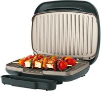 Salter Marino Health Grill - Smokeless Electric Griddle, Indoor Panini Press, Removable Drip Tray, Non-Stick Plates, Healthy Cooking With Little To No Oil, Automatic Temperature Control, Blue Grey