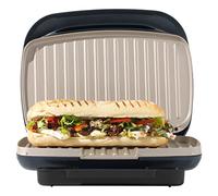 Salter Marino Health Grill - Smokeless Electric Griddle, Indoor Panini Press, Removable Drip Tray, Non-Stick Plates, Healthy Cooking With Little To No Oil, Automatic Temperature Control, Blue Grey