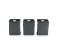 Salter Marino Kitchen Canister Set, 3 Piece, Tea Coffee Sugar, Blue Grey
