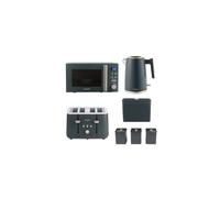 Salter Marino Set - 1.7L Kettle, 4 Slice Toaster, 20L Microwave & 4 Canisters