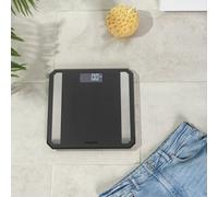 Salter Digital Analyser Scale - Matte Black Bathroom Scale, Body Fat/Water, Muscle Mass, Bone Mass, BMR & BMI, Electronic LCD Display, 180kg Capacity, 8 User Memory, Athlete Mode, Frosted Matte Finish