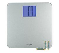 Salter 9075 SVGL3R Digital Bathroom Scale - Electronic Body Weight Scale, 250KG Capacity, Easy Read Digital Display, Large Platform, Imperial/Metric Units, Batteries Included, Grey/Silver Glitter