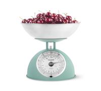 Salter Timeless Mechanical Kitchen Scale - Cooking Scale, 2L Dishwasher Safe Bowl, Easy-Read Dials, Large Digits, No Batteries, Retro Design, 5kg Capacity, Weigh Ingredients, Classic Look, Green