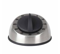 Salter Mechanical Kitchen Timer Stainless Steel 60 Minute Easy Grip Wind Up Dial