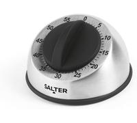 Salter Mechanical Kitchen Timer Stainless Steel 60 Minute Easy Grip Wind Up Dial