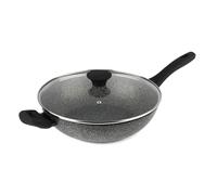 Salter Wok Non-Stick Megastone 28 cm Forged Aluminium With Lid Dishwasher Safe