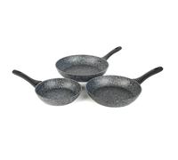 Salter Megastone Frying Pan Set, 3 Piece, 20/24/28 Cm, Non-Stick
