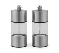 Salter Mini Mills Manual Salt and Pepper Grinder Set, Adjustable Coarseness | Ceramic Grinding Mechanism, Clear Acrylic Window, Twist Top Operation, Compact Size For Table Or Cupboard Storage