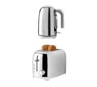 Salter Muse Chrome Kettle & 2-Slice 815W Toaster Set - 1.7L, 3kW Rapid Boil, 360° Swivel Base, Wide Slots, Multiple Browning Levels, Defrost/Reheat/Cancel, Premium Chrome Finish